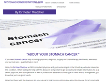 Tablet Screenshot of mystomachcancersymptoms.com